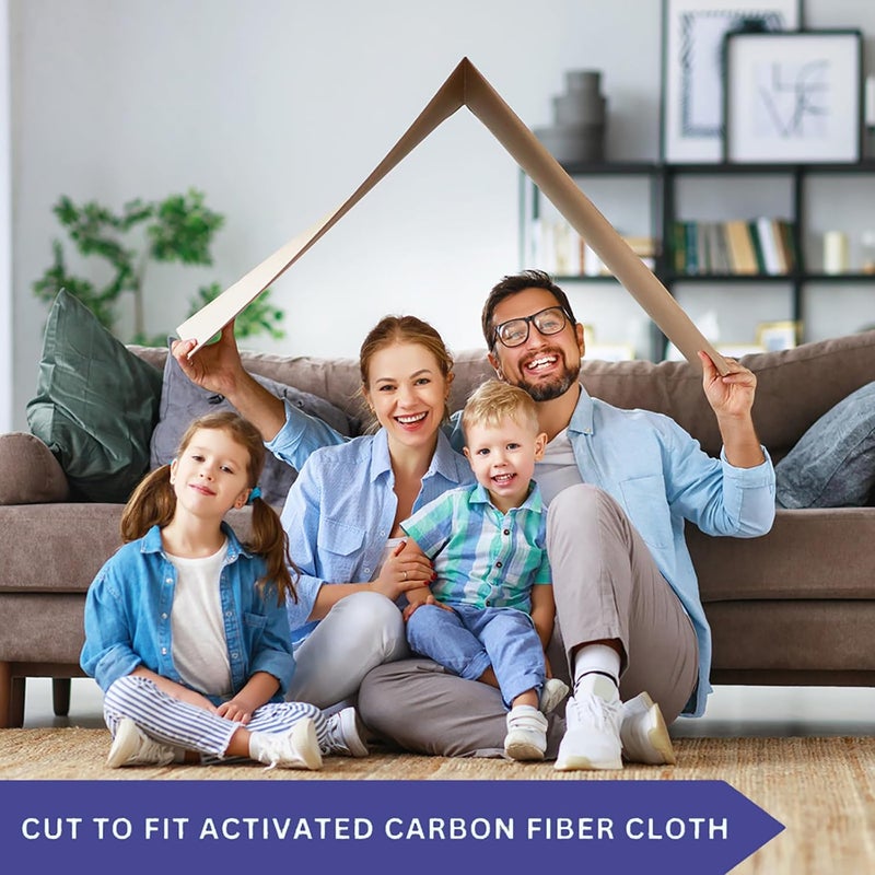 Hoctsom 24-Pack Air Vent Filter 4 x 10 Inch Activated Charcoal, Air Vent Floor Heater Carbon Pre-Filter Sheet 4x10 Inch Work for Home Air Purifier, Register, Ceiling 4" x 10" (Black) - Image 2